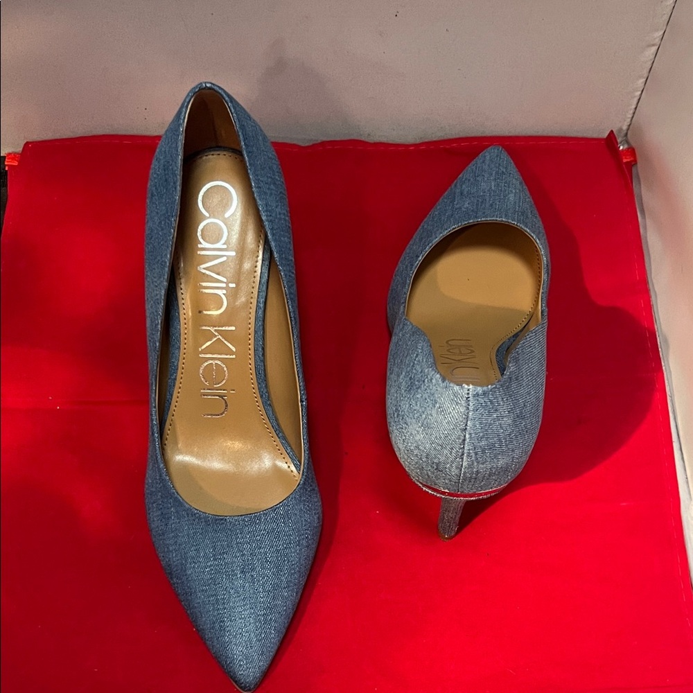 Calvin Klein Denim Blue Heels